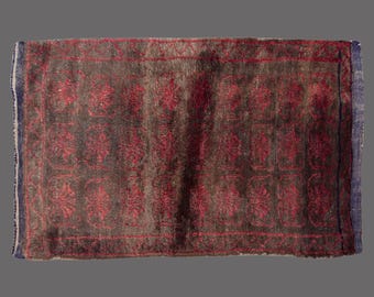 4x5 Moroccan Beni Ourain Rug,Vintage Handmade Wool Tulu Flokati Rug