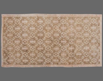 Whispers of the Steppe, Vintage Karapınar Rug, 3 x 6 ft Rug, Vintage Rug