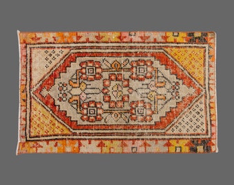 Turkish Rug, Area" Rug, Vintage Rug, 2'3 x 3'7 feet, Anatolian Rug, Antique Rug, Oriental Rug, Handmade Rug, Decorative Rug