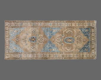 Runner Rug, 165 x 386 cm Rug, 5'5 x 12'8 feet, Oushak Rug, Vintage Rug, Turkish Rug, Hallway Rug, Floor Rug, Kitchen Rug, Wool Rug, Old Rug