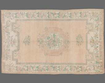 Whispers of Karapınar, Vintage Turkish Rug, 5 x 8 ft Rug, Vintage Rug