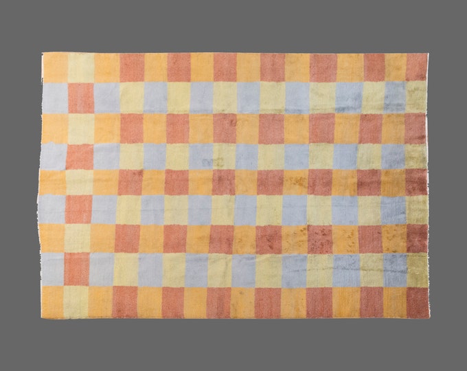 Featured listing image: Vintage Turkish Wool Rug: 7x10 Bohemian Anatolian Rug