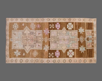 Area Rug, "Turkish Rug, Vintage Rug, 6'3 x 13 feet, Oushak Rug, Antique Rug, Oriental Rug, Handmade Rug, Decorative Rug, Large Rug, Old Rug