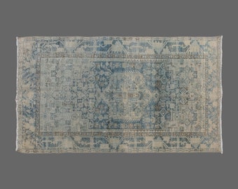 Area Rug, "Turkish Rug, Vintage Rug, 4'3 x 7'2 feet, Oushak Rug, Antique Rug, Oriental Rug, Handmade Rug, Decorative Rug, Large Rug, Old Rug
