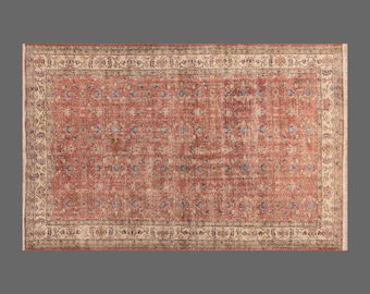 Turkish Rug", Vintage Rug, Area Ru  5'7 x 9'5 feet, Oushak Rug, Antique Rug, Oriental Rug, Handmade Rug, Decorative Rug, Muted Rug, Old Rug