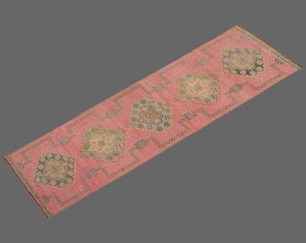 2.6 X 10.2 Floor Turkish Runner,Oushak Rug Runner,Vintage Runner Rug,Oushak Rug Runner,Handmade Rug,Floor rug runner,Home Decor Rug Runner