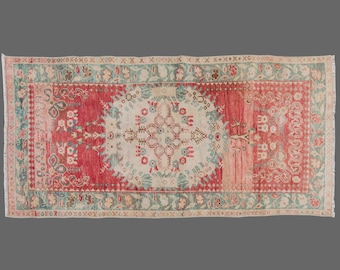 Area Rug, "Turkish Rug, Vintage Rug, 2.9 x 5.11 feet, Oushak Rug, Antique Rug, Oriental Rug, Handmade Rug, Decorative Rug, Muted Rug,Old Rug