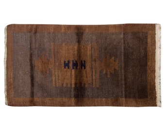 4x7 Moroccan Beni Ourain Rug,Vintage Handmade Wool Tulu Flokati Rug