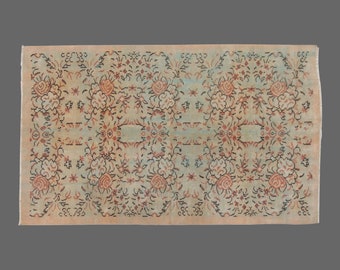 Turkish Rug,Decorative" Rug,Wonderful Turkish Rugs on Sale! FREE SHIPPING! Vintage Rug,Oushak Rug,Rug,Chic Rug,5'7" x 9" feet 170 x 270 cm