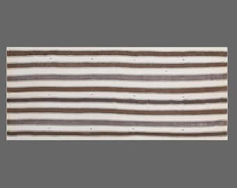 Authentic Turkish Kilim Rug 155x355 cm (5.1x11.6 ft) | Handmade Minimalist Vintage | 60+ Years Old