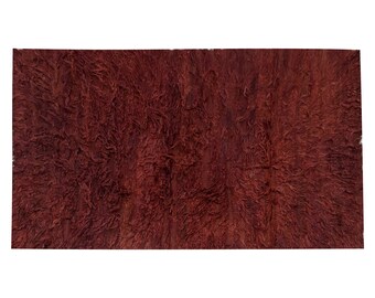3x5 Moroccan Beni Ourain Rug,Vintage Handmade Wool Tulu Flokati Rug