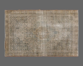 Turkish Rug, Vintage Rug, 4 x 6 feet, Oushak Rug, Antique Rug, Oriental Rug, Handmade Rug, Decorative Rug, Muted Rug, Old Rug,Area Rug
