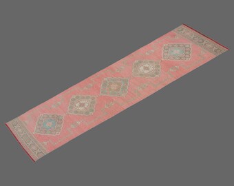 2.7 X 11.3 Floor Turkish Runner,Oushak Rug Runner,Vintage Runner Rug,Oushak Rug Runner,Handmade Rug,Floor rug runner,Home Decor Rug Runner