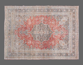 Area Rug, "Turkish Rug, Vintage Rug, 9'8 x 13'5 feet,Oushak Rug, Antique Rug, Oriental Rug, Handmade Rug, Decorative Rug, Large Rug, Old Rug