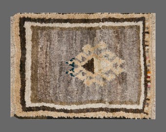 63 x 77 cm Rug, Turkish Tulu Rug, Vintage Rug, 2 x 2'6 feet, Tulu Rug, Antique Rug, Oriental Rug, Handmade Wool Rug, Decorative Rug