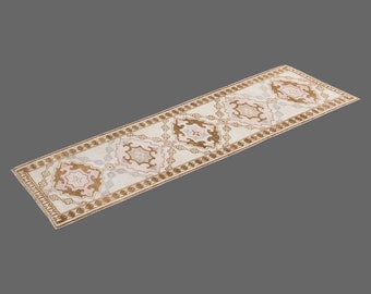 Runner Rug", Antique Rug, 3'7 x 11 feet, Oushak Rug, Vintage Rug, Turkish Rug, Hallway Rug, Floor Rug, Kitchen Rug, Wool Rug, Old Rug