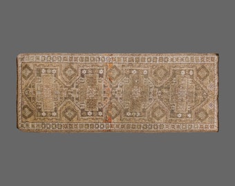 Vintage Rug, Area Rug, Turkish Rug, 4'6 x 10'2 feet, Oushak Rug, Antique Rug, Oriental Rug, Handmade Rug, Decorative Rug, Large Rug,Old Rug