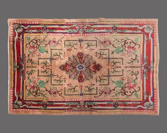 5x9 Vintage Turkish Rug, Area Rug, Handwoven Wool Carpet, Boho Area Rug, Soft Texture, Living Room Decor, 5x9 Carpet