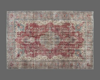 Turkish Rug,Decorative" Rug,Wonderful Turkish Rugs on Sale! FREE SHIPPING! Vintage Rug,Oushak Rug,Rug,Chic Rug,4'9" x 8" feet 144 x 245 cm