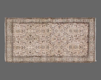 4x7ft oriental vintage area rug,vintage oushak rug,turkish farmhouse decor