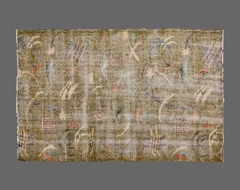 Turkish Rug, Area" Rug, Vintage Rug, 6'1 x 9 feet, Anatolian Rug, Antique Rug, Oriental Rug, Handmade Rug, Decorative Rug, Muted Rug