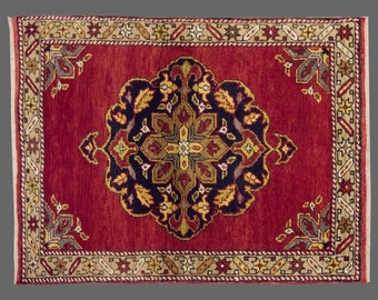 Turkish" Rug, Oushak Rug, 2.6 x 3.2 feet,Handmade Rug, Area Rug, Decorative Rug, Vintage Rug, Oriental Rug, Anatolian Rug,Wool Rug,Area Rug