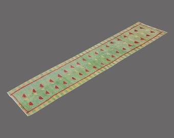 Garden Path of Oushak, Vintage Turkish Runner Rug, 2 x 10 ft Rug, Vintage Rug