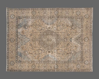 Large Rug, Area Rug, Turkish Rug, Vintage Rug, 9'4 x 13 feet, Antique Rug, Oriental Rug, Handmade Rug, Decorative Rug, Oushak Rug,Old Rug