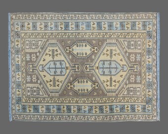 Area Rug, "Turkish Rug, Vintage Rug, 4'7 x 6'3 feet, Oushak Rug, Antique Rug, Oriental Rug, Handmade Rug, Decorative Rug, Large Rug, Old Rug
