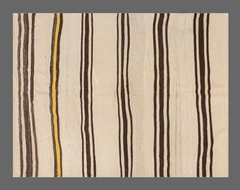 Striped Design Turkish Kilim Rug,Stripe Kilim Rug,172x228cm,Minimalist Modern Kilim Rug,Striped Turkish Rug, Striped Kilim Rug 5'8x7'6 feet