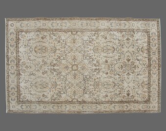 4x7 rug, 3.10 x 6.7 rug, Turkish Rug, Vintage Rug, Area Rug, Oushak Rug, Antique Rug, Oriental Rug, Handmade Rug, Old Rug, Wool Rug