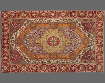 Sunfire of Avanos, Vintage Turkish Rug, 4 x 6 ft Rug, Vintage Rug