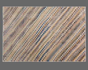 191x282 cm Vintage Oushak Rug – 60+ yrs Old Handmade Wool Area Rug – Bohemian & Caucasian Design – Decorative Floor Rug