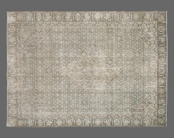 Large Rug, Area Rug, Turkish Rug, Vintage Rug, 7'8 x 11'2 feet, 234 x 340 cm Rug, Oriental Rug, Handmade Rug, Decorative Rug, Oushak Rug