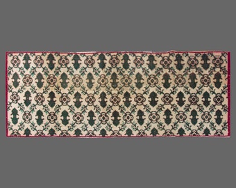 Area Rug, "Turkish Rug, Vintage Rug, 2.8 x 7.10 feet, Oushak Rug, Antique Rug, Oriental Rug, Handmade Rug, Decorative Rug, Muted Rug,Old Rug
