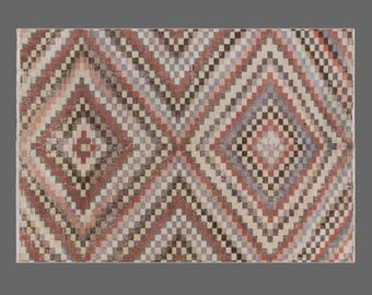 Vintage Turkish Oushak Rug | Handwoven Wool Area Rug (5.4 x 8.0 ft)