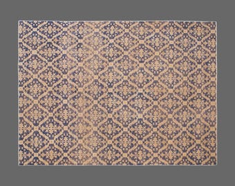 Wool on Wool Area Rug | Anatolian Vintage Rug | Vintage Wool Rug 6'9"x8'9" | Handwoven Turkish Carpet | 60 Year Old Bohemian Design |