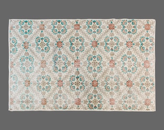 Turkish Rug,Decorative" Rug,Wonderful Turkish Rugs on Sale! FREE SHIPPING! Vintage Rug,Oushak Rug,Rug,Chic Rug,4" x 7" feet 120 x 210 cm