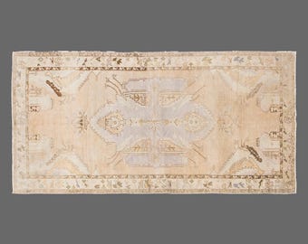 Lavender Dust of Konya, Vintage Turkish Rug, 5 x 11 ft, Vintage Rug