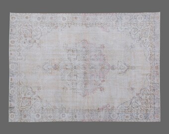 Turkish Rug, Area" Rug, Vintage Rug, 7'3 x 10 feet, Anatolian Rug, Antique Rug, Oriental Rug, Handmade Rug, Decorative Rug, Muted Rug