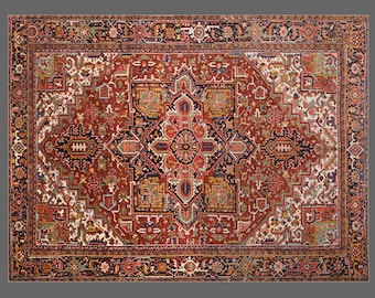 Antique Turkish Oushak Rug 290x375 cm – 60+ Years Old Handwoven Wool Rug, Extra Large Oriental Vintage Carpet, Bohemian Decorative Area Rug