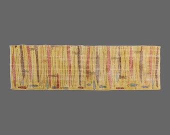 Runner Rug", Antique Rug, 3 x 10'5 feet, Oushak Rug, Vintage Rug, Turkish Rug, Hallway Rug, Floor Rug, Kitchen Rug, Wool Rug, Old Rug