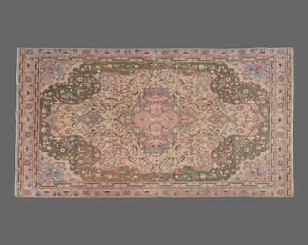 Vintage Rug, Area Rug, Turkish Rug, 5'9 x 9'2 feet, Oushak Rug, Antique Rug, Oriental Rug, Handmade Rug, Decorative Rug, Large Rug,Old Rug