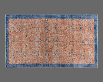 Blossom of Isparta, Vintage Turkish Rug, 3 x 6 ft Rug, Vintage Rug