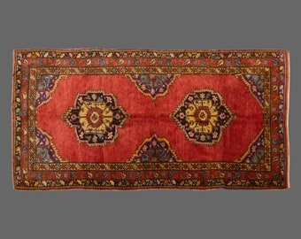 Turkish Rug,Decorative" Rug,Wonderful Turkish Rugs on Sale! FREE SHIPPING! Vintage Rug,Oushak Rug,Rug,Chic Rug,4'9" x 9'8" feet 145 x 295 cm