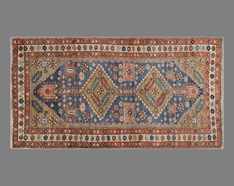 Vintage Turkish Oushak Wool Rug – 60+ Year Old Anatolian Area Rug (95 x 185 cm)