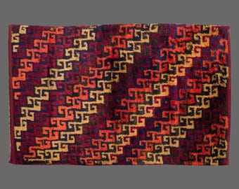 5x8 Moroccan Wool Beni Ourain Rug,Vintage Bohemian Flokati Rug