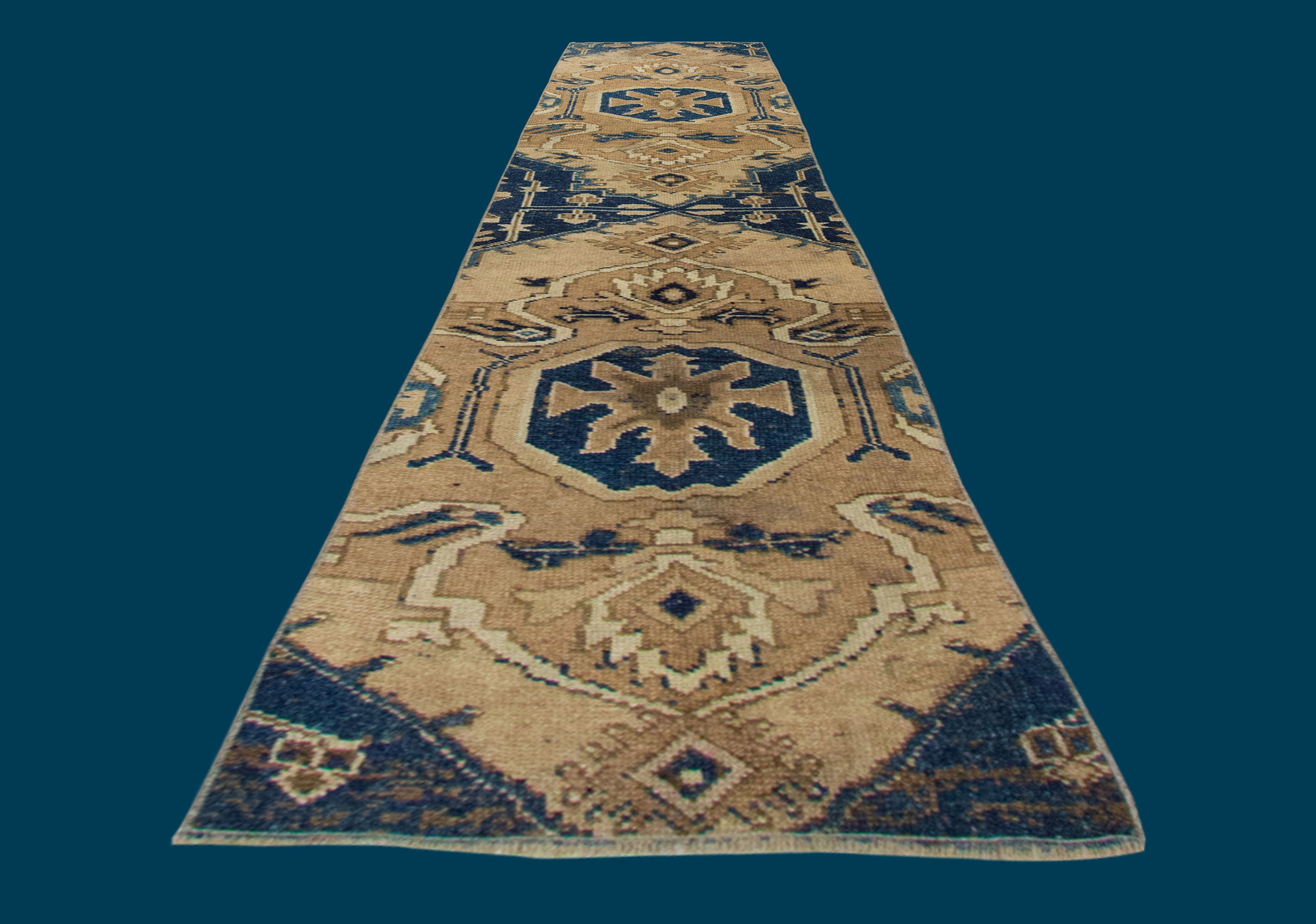 Vintage Rug Runner Rug 2.5 x 12.2 feet Oushak Rug Faded Etsy