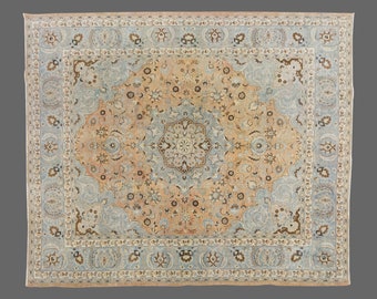 Vintage Rug, Area Rug, Turkish Rug,8'6 x 9'8 feet, Oushak Rug, Antique Rug, Oriental Rug, Handmade Rug, Decorative Rug, Large Rug,Old Rug