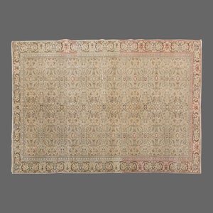Turkish Rug, Vintage Rug, 6 x 9&#39;3 feet, Oushak Rug, Antique Rug, Oriental Rug, Handmade Rug, Decorative Rug, Muted Rug, Old Rug,Area Rug